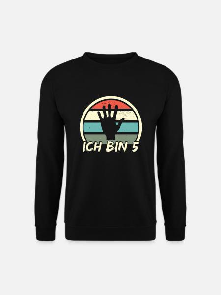 ich bin 5 Hand jungen mädchen 5. Geburtstag - Unisex Pullover - Schwarz