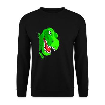 Dinosaure Tyrannosaurus Boys Girl Cadeau - Sweat-shirt Unisexe - noir - Devant - Alina (178cm) & Michal (187cm)