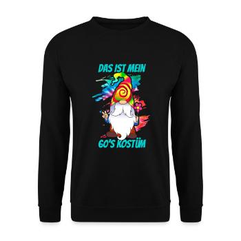 das ist mein 60's Kostüm - 1960er jahre - Unisex Pullover - Schwarz - Vorne - Alina (178cm) & Michal (187cm)