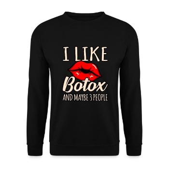 Botox - Unisex Pullover - Schwarz - Vorne - Alina (178cm) & Michal (187cm)