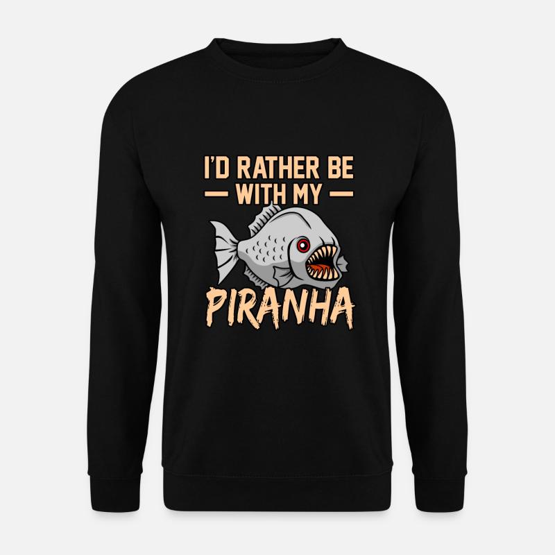 Piranha - Unisex Pullover - Schwarz