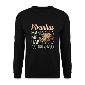 Piranha - Unisex Pullover - Schwarz - Vorne - Alina (178cm) & Michal (187cm)