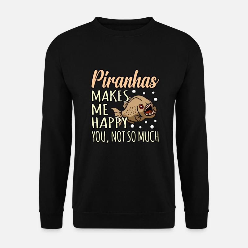Piranha - Unisex Pullover - Schwarz