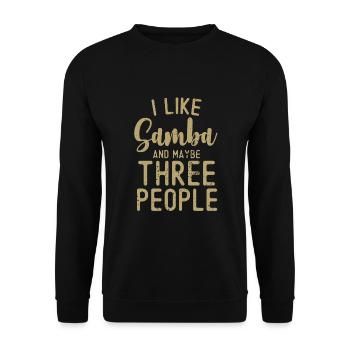 Samba - Unisex Pullover - Schwarz - Vorne - Alina (178cm) & Michal (187cm)