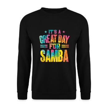 Samba - Unisex Pullover - Schwarz - Vorne - Alina (178cm) & Michal (187cm)