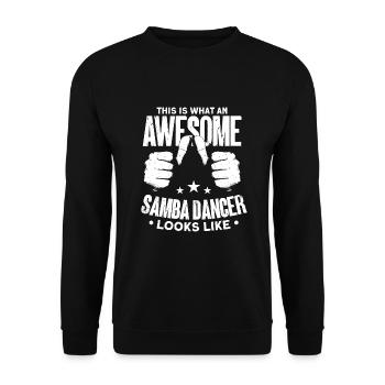 Samba - Unisex Pullover - Schwarz - Vorne - Alina (178cm) & Michal (187cm)