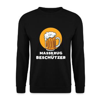 Masskrugbeschützer - Unisex Pullover - Schwarz - Vorne - Alina (178cm) & Michal (187cm)