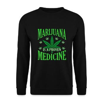Cannabis - Sweat-shirt Unisexe - noir - Devant - Alina (178cm) & Michal (187cm)