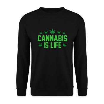 Cannabis - Sweat-shirt Unisexe - noir - Devant - Alina (178cm) & Michal (187cm)