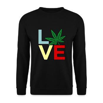Cannabis - Sweat-shirt Unisexe - noir - Devant - Alina (178cm) & Michal (187cm)