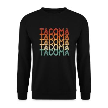 Tacoma Washington - Unisex Sweatshirt - black - Front - Alina (178cm) & Michal (187cm)
