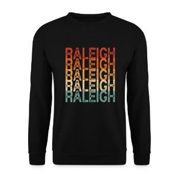 Raleigh North Carolina - Unisex Pullover - Schwarz - Vorne - Alina (178cm) & Michal (187cm)