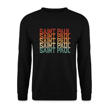 Sankt Paul Minnesota - Unisex Pullover - Schwarz - Vorne - Alina (178cm) & Michal (187cm)