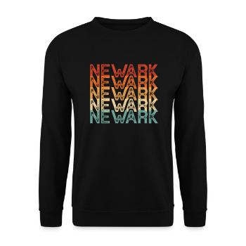 Newark New Jersey - Unisex Pullover - Schwarz - Vorne - Alina (178cm) & Michal (187cm)