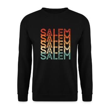 Salem USA - Unisex Pullover - Schwarz - Vorne - Alina (178cm) & Michal (187cm)