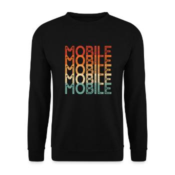 Mobile USA Town - Unisex Pullover - Schwarz - Vorne - Alina (178cm) & Michal (187cm)
