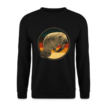 Seekuh - Unisex Pullover - Schwarz - Vorne - Alina (178cm) & Michal (187cm)