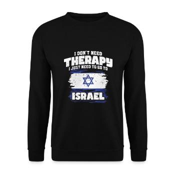 Israel - Unisex Sweatshirt - black - Front - Alina (178cm) & Michal (187cm)