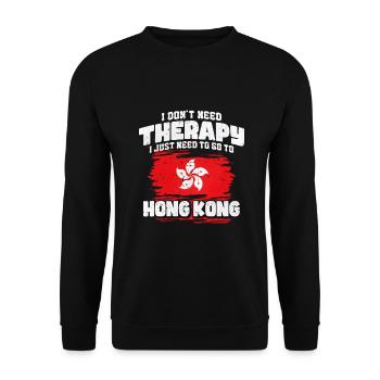 Hong Kong - Unisex Sweatshirt - black - Front - Alina (178cm) & Michal (187cm)