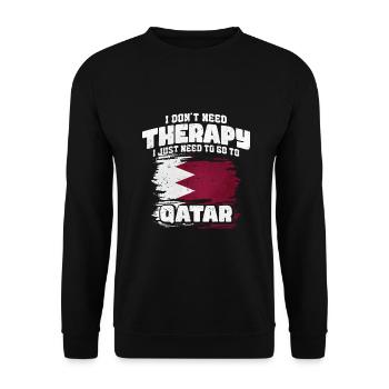 Qatar - Unisex Sweatshirt - black - Front - Alina (178cm) & Michal (187cm)