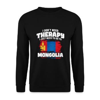 Mongolia - Unisex Sweatshirt - black - Front - Alina (178cm) & Michal (187cm)