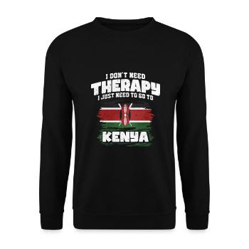 Kenya - Unisex Sweatshirt - black - Front - Alina (178cm) & Michal (187cm)