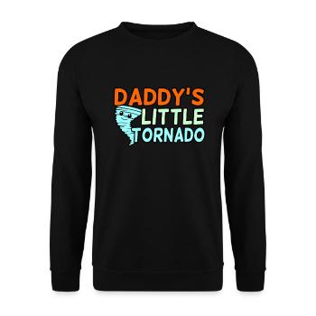 Papas Kleiner Tornado - Unisex Pullover - Schwarz - Vorne - Alina (178cm) & Michal (187cm)