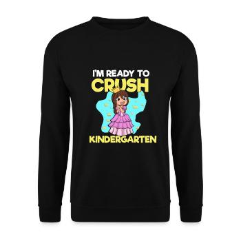 Kindergarten - Unisex Sweatshirt - black - Front - Alina (178cm) & Michal (187cm)