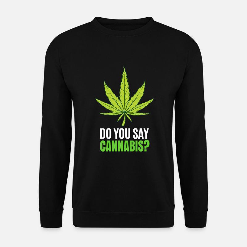 Smoking cannabis leaves - Unisex Sweatshirt - black