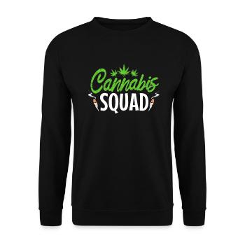 Escouade du cannabis - Sweat-shirt Unisexe - noir - Devant - Alina (178cm) & Michal (187cm)