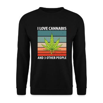 Dear Hemp - Unisex Sweatshirt - black - Front - Alina (178cm) & Michal (187cm)