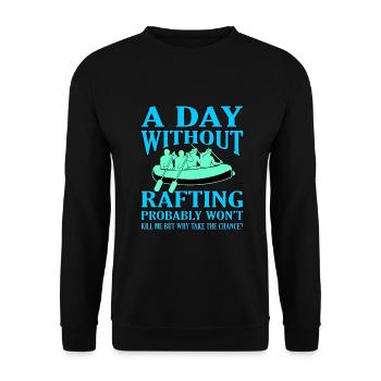 Rafting - Unisex Pullover - Schwarz - Vorne - Alina (178cm) & Michal (187cm)