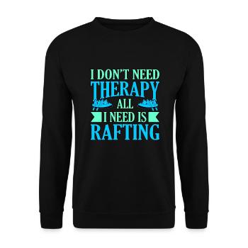 Rafting therapie - Unisex Pullover - Schwarz - Vorne - Alina (178cm) & Michal (187cm)