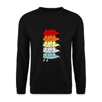 Rafting activities on the water - Unisex Sweatshirt - black - Front - Alina (178cm) & Michal (187cm)
