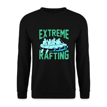 Extreme rafting - Unisex Sweatshirt - black - Front - Alina (178cm) & Michal (187cm)