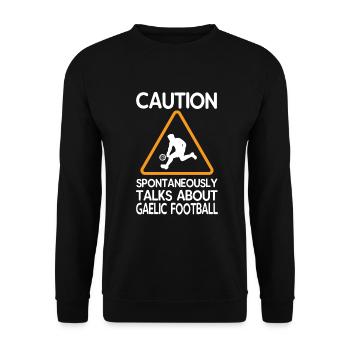 Talk about Gaelic football - Unisex Sweatshirt - black - Front - Alina (178cm) & Michal (187cm)