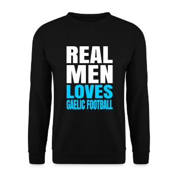 Les hommes aiment le football gaélique - Sweat-shirt Unisexe - noir - Devant - Alina (178cm) & Michal (187cm)