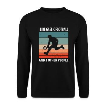 J’aime le football gaélique - Sweat-shirt Unisexe - noir - Devant - Alina (178cm) & Michal (187cm)