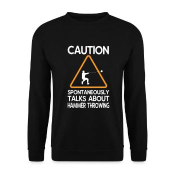 Hammer throw - Unisex Sweatshirt - black - Front - Alina (178cm) & Michal (187cm)