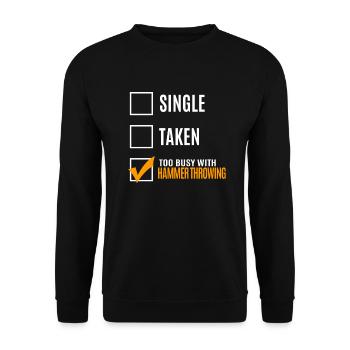 Hammer throw - Unisex Sweatshirt - black - Front - Alina (178cm) & Michal (187cm)