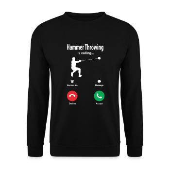 Hammer throw - Unisex Sweatshirt - black - Front - Alina (178cm) & Michal (187cm)
