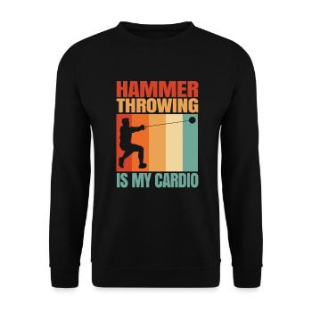 Hammer throw - Unisex Sweatshirt - black - Front - Alina (178cm) & Michal (187cm)