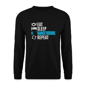 Hammer throw - Unisex Sweatshirt - black - Front - Alina (178cm) & Michal (187cm)