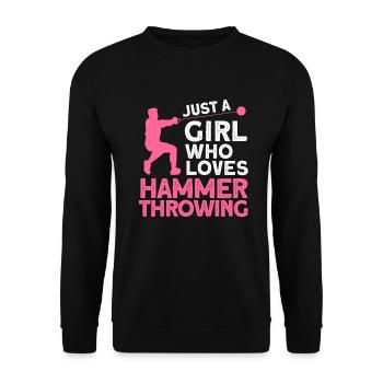Hammer throw - Unisex Sweatshirt - black - Front - Alina (178cm) & Michal (187cm)