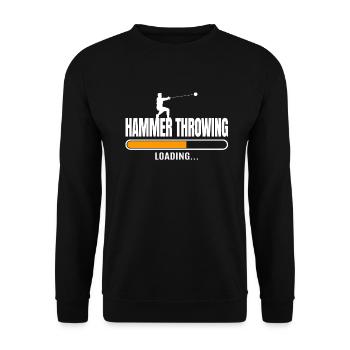 Hammer throw - Unisex Sweatshirt - black - Front - Alina (178cm) & Michal (187cm)