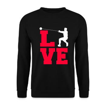 Hammer throw - Unisex Sweatshirt - black - Front - Alina (178cm) & Michal (187cm)
