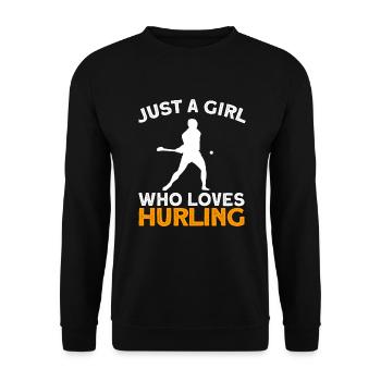 Schleudern Hurling - Unisex Pullover - Schwarz - Vorne - Alina (178cm) & Michal (187cm)