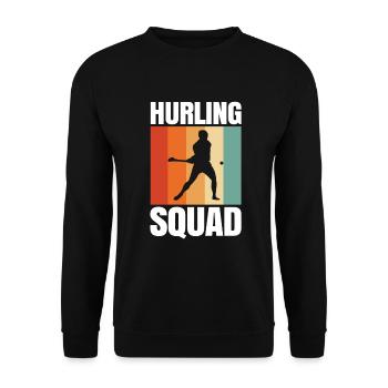 Schleudern Hurling - Unisex Pullover - Schwarz - Vorne - Alina (178cm) & Michal (187cm)