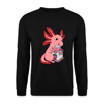 Axolotl Cadeau Terre Lait Axolotl Costume - Sweat-shirt Unisexe - noir - Devant - Alina (178cm) & Michal (187cm)