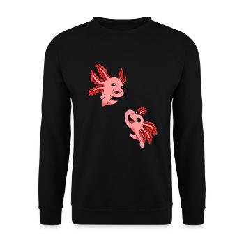 Axolotl Cadeau Axolotl Costume Axolotl Japonais - Sweat-shirt Unisexe - noir - Devant - Alina (178cm) & Michal (187cm)